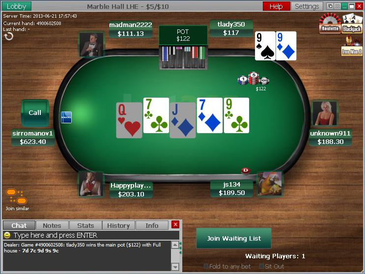 bet365 poker table